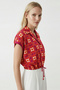 Shirt Collar Patterned Low Sleeve Shirt - 3