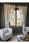 Linen Look Embroidered Farbela Tulle Curtain for Living Room and Kitchen 7460-01-028-01 (Dimensions Width X Length) - 5