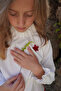 Red and White Concept Girls' Skirt and Blouse Set - 8
