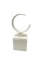 Domestic Production Suede Fabric Cream Color 13cm Clamp Watch Display Stand - 2