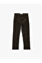 Slim Fit Pocketed Leopard Print Jeans - Flare Fit Crop Jeans - 4
