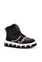 Urban Lace-Up and Zippered Boy's Boots Black