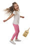 Set of Three Pink Mint White Summer Comfortable Girls' Lycra Long Tights - 4