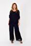 Italian Plus Size Compatible Lined Elastic Silk Trousers (Size 36-50) - 2