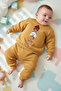 Baby Boy Yellow Beret Animal Three-String Double Set