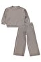 Stone Printed 2-5 Years Old Tracksuit Set - Beige - 3
