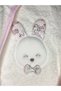 100% Cotton Baby Girl Cute Rabbit Detailed 4-Piece Hooded Bathrobe, Towel, Booties and Washcloth Set - 4