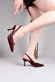 Lirae Gold Troklu Heeled Shoes Bordo - 5