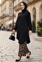 طقم لاريا منسوج من الفسكوز مكون من قطعتين 1577 - أسود - 2