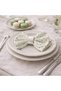 Natural Linen Napkin 34X34 cm – Promise Engagement Table Napkin, Invitation Table Napkin, Dowry Napkin Set of 6 - 6
