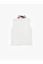 Crew Neck Scarf Detailed Sleeveless Blouse with Metal Accessories - 4