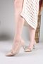 Lepel Stone Gold Buckle Stiletto Beige - 4