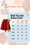 23 April Red Lacing Detailed Buttoned Girl's Skirt (5-16 Years) - 2