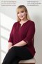 Large Size Women's Combed Cotton Anti-Sweat High Quality Knitted Zippered Breathable Viscose Mother Burgundy Blouse - 6