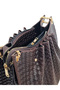 Brown Knitted Patterned Chain Detailed Pleated Women's Shoulder Bag - 7