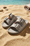 Jelly Pop Transparent Double Buckle Detail Flat Sole Women's Slippers - 5