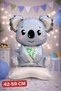 Standing Koala Foil Balloon Birthday Helium Balloon Birthday Ornament Celebration Children's Birthday Balloon Ornament