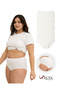 Women's Oversized Panties, Large Size, High Waist - 5 Pieces White (5XL, 6XL, 7XL)