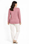 New Pattern Stone Embroidered Round Neck L Stretch Fabric Mother Combed Cotton Blouse 6670 - 6
