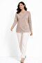 New Pattern Stone Embroidered Round Neck L Stretch Fabric Mother Combed Cotton Blouse 6670 - 4