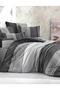 Ranforce 100% Cotton Double Duvet Cover Set Zigo Gray |   Without Sheets - 3