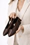 Women's Leather Open-Side Ballet Flats for Home and Outdoor Wear - 6