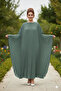 Light Khaki Green Medina Silk Soley Standard Butterfly Model Ferace Dress Size 36--60