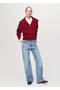 Zippered Funnel Neck Sweater - 2