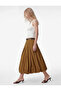High Waist Belt Detailed Parachute Fabric Midi Balloon Skirt - 2