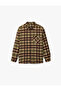 Regular Fit Classic Collar Long Sleeve Plaid Lumberjack Shirt with Pockets - 3