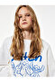 Fleece-Lined Stitch Licensed Crew Neck Printed Oversized Sweatshirt - 2
