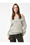 Madonna Collar Off-The-Shoulder Knitwear Sweater - 3