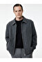 Long Sleeve Pocket Zipper Shirt Collar Cashmere Bomber Jacket