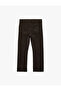 Cotton Slim Fit Buttoned Pocket Flared Crop Jean Trousers - Kick Flare Jeans - 5