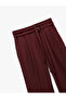 Straight Wide-Leg Fabric Trousers with Pockets and Double Belt Detail - 5