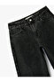 Buttoned Pocket Cotton Regular Waist Straight Leg Stonewashed Jeans - Straight Fit Jeans - 6