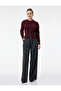 Long Sleeve Crew Neck Zipper Detailed Knitwear Sweater