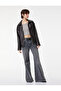 Belt Detailed Washed Slim Fit Flared Jean Trousers - Flare Jeans