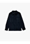 Regular Fit Cotton Pocket Classic Collar Long Sleeve Corded Fabric Velvet Shirt Jacket - 3