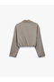 X Selected by Şahika Ercümen - Long Sleeve Pocketed Zippered Short Bomber Jacket - 4