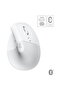 Mouse wireless Lift pentru Mac, vertical ergonomic, Bluetooth, Alb - 3
