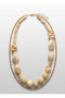 Women's Ecru Vintage Style Double Layered Beaded Bijoux Necklace Set - Multiple Showy Necklaces - 3