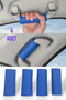 Blue 4 Pieces Car Interior Grab Handle Cover Stylish Design Auto Accessory Faux Leather with Velcro