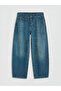 Indigo Barrel Fit Women's Jeans - 5