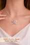 Women's Silver Color Necklace with Zircon Stone Model