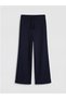 Lcw Modest Navy Blue Textured Women's Trousers with Elastic Waist - 2