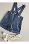 Handmade Cotton Gabardine Fabric Suspender Baby Shorts - 3