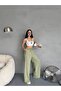 Women's High Waist Loose Fit Linen Blend Trousers - 4