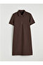 Lcw Everyday Brown Polo Collar Mini Dress - 2