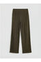 Xsidebrown elastic waist textured women's pants - 5